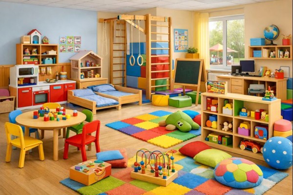 Оборудование для детского сада: виды, требования и роль в образовательном процессе